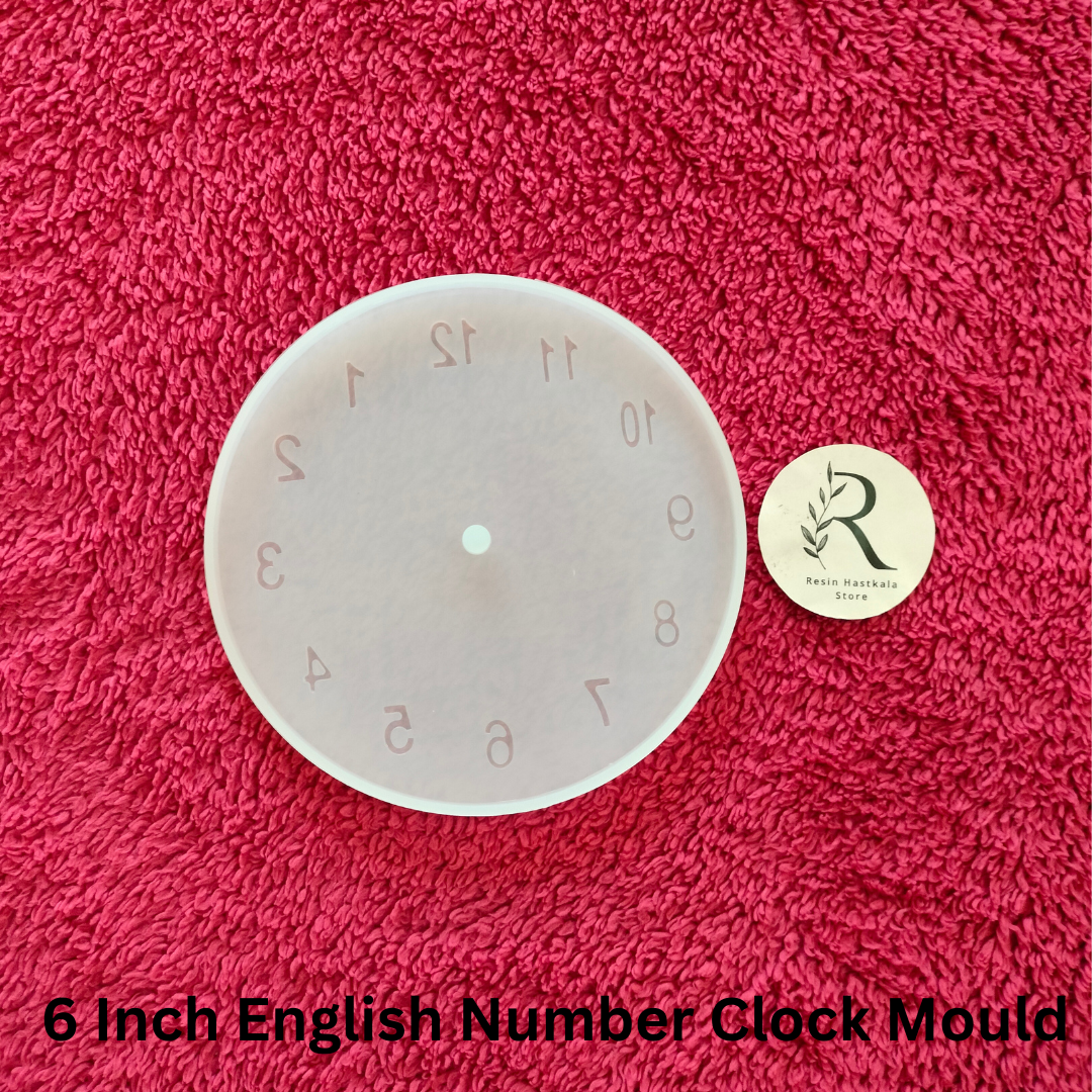 6 Inch English Number Clock Mould