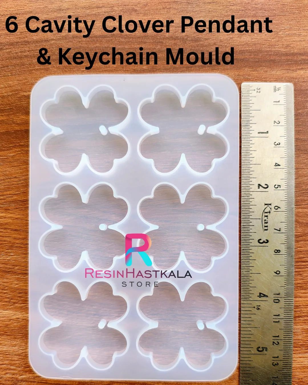 6 Cavity Clover Pendant & Keychain Mould