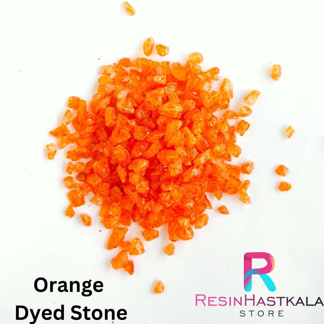 Orange Dyed Crystal Stones