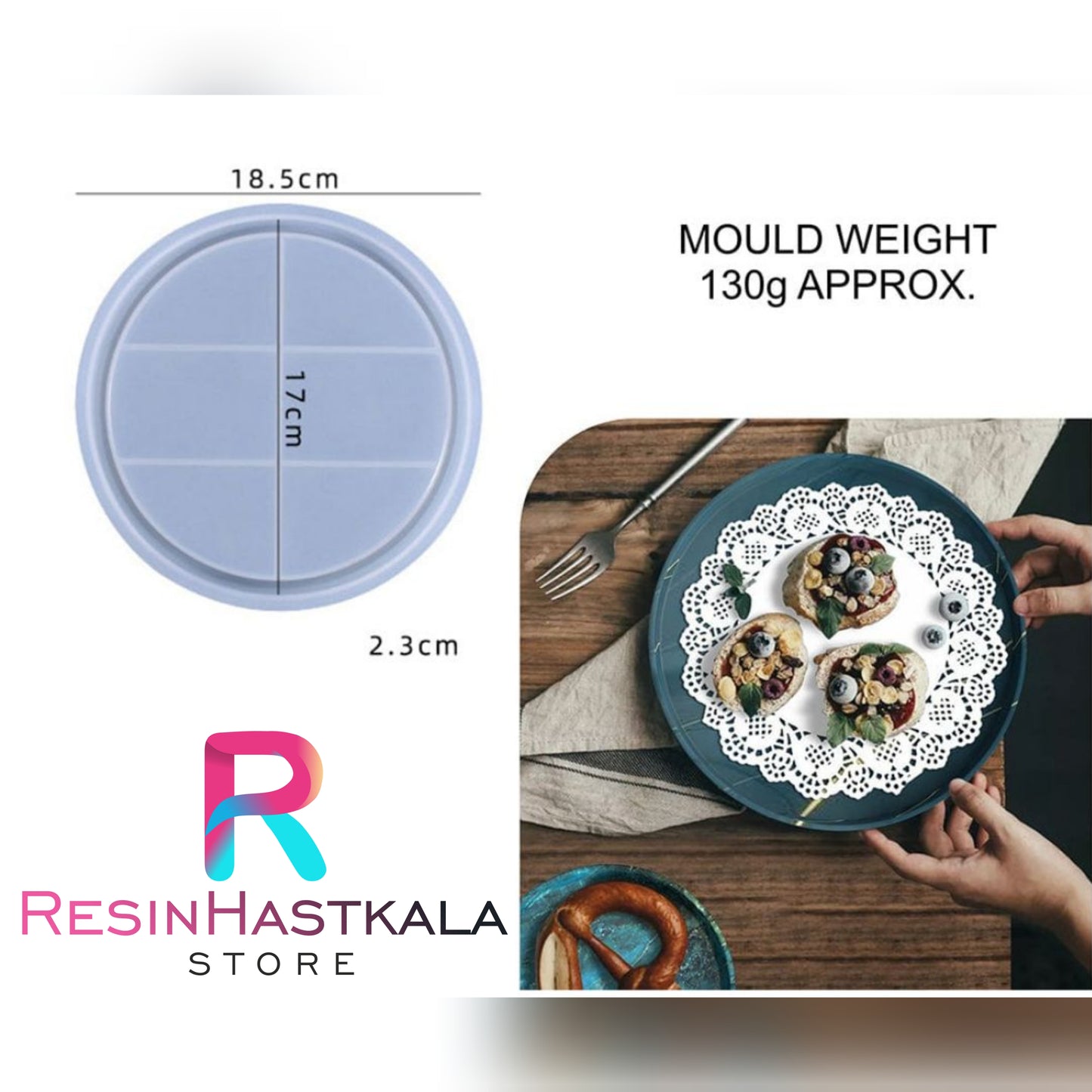 7 Inch Round Trinklet Thali/ Tray Mould