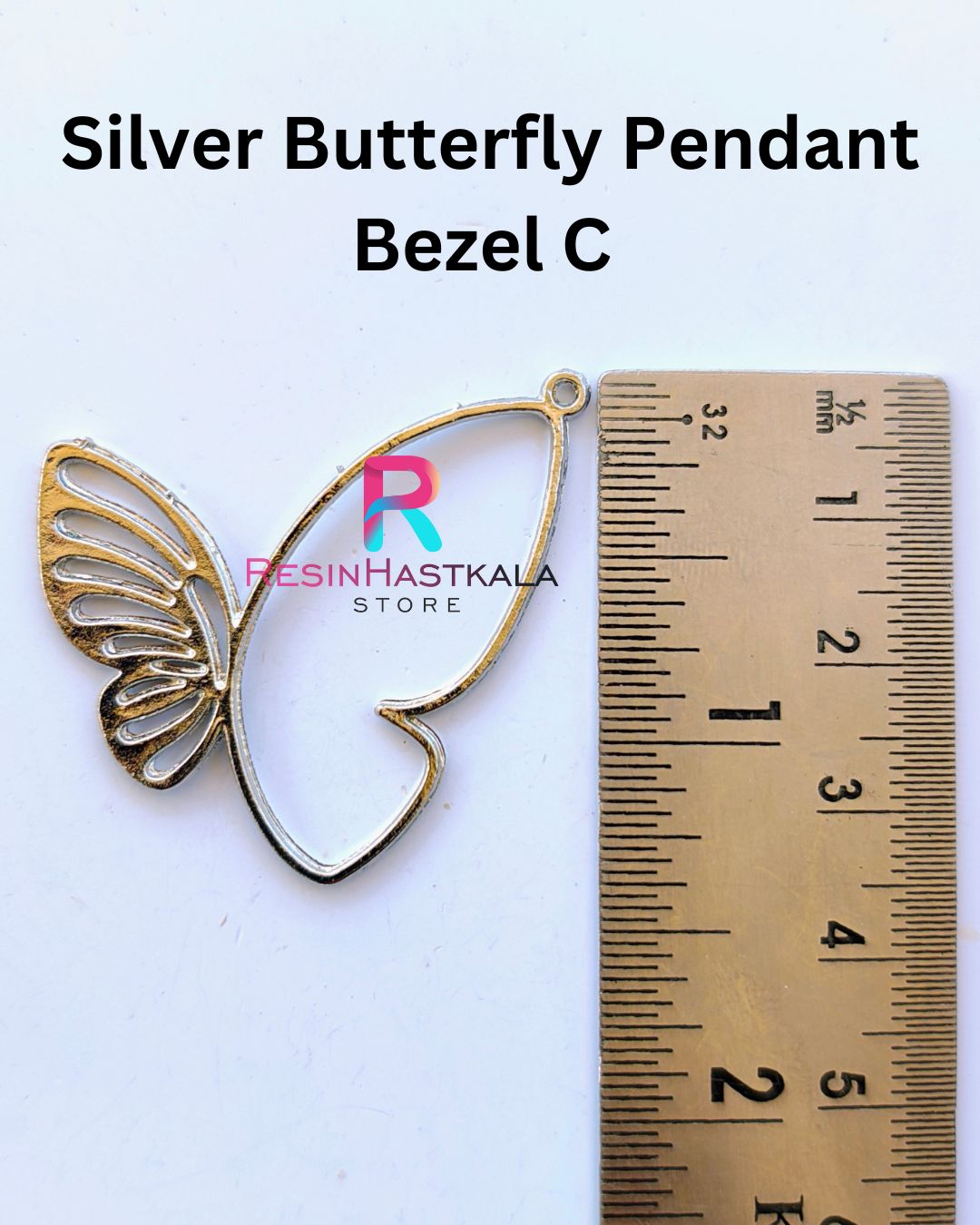 Silver Butterfly Pendant Bezel C (5 Piece) – Resinhastkala Store