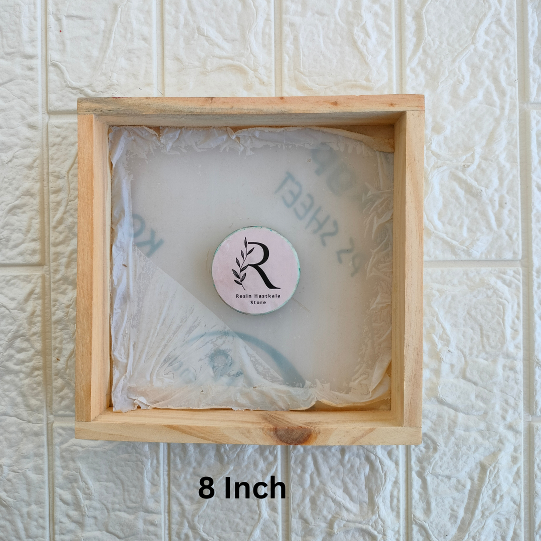 8 Inch Pine Wood Frame With Acrylic Base/ Floting / Varmala Preservation Frame