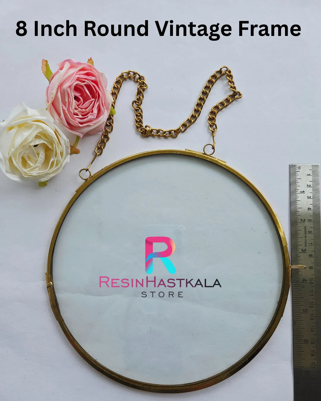 8 Inch Round Vintage Frame