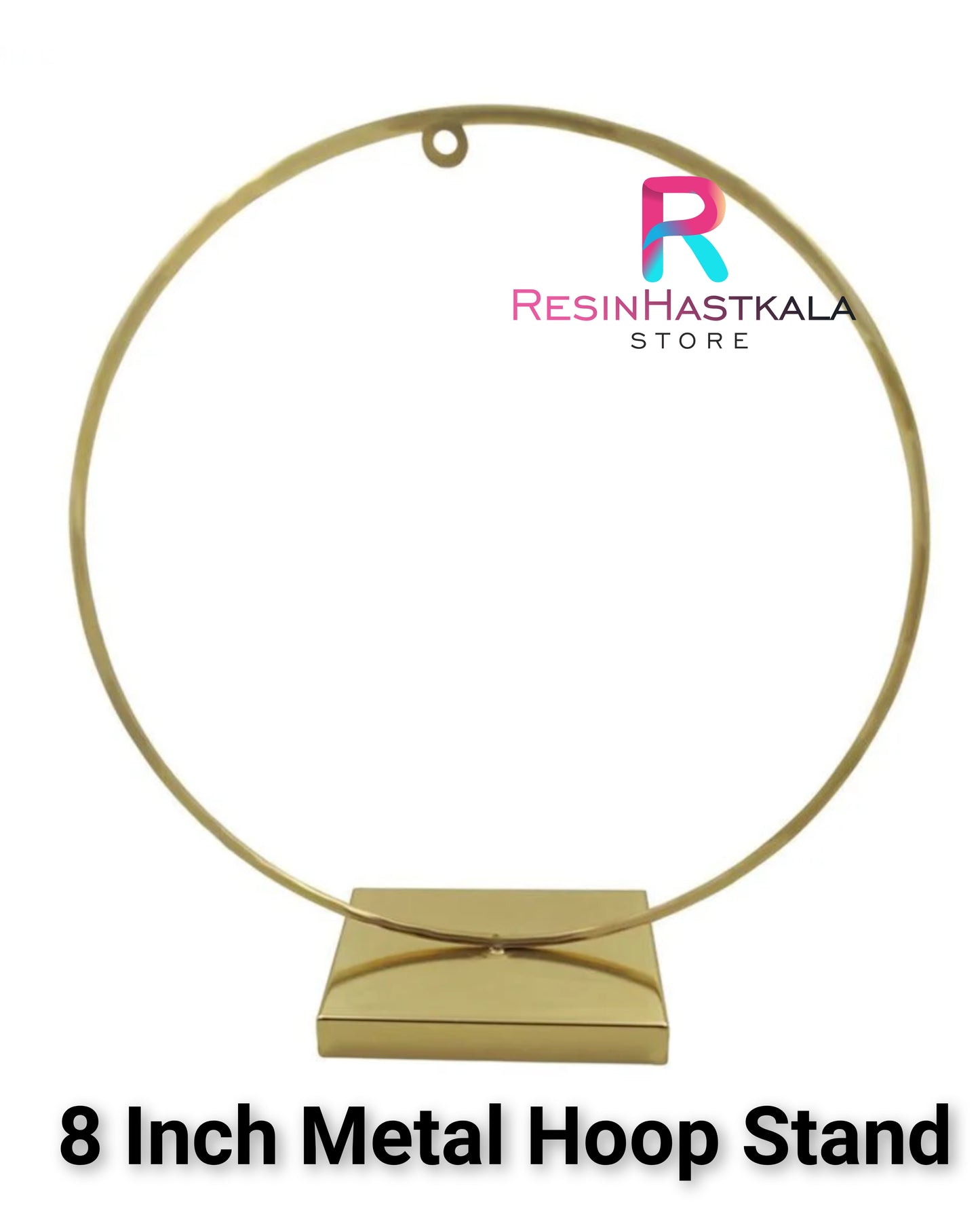 8 Inch Metal Hoop Ring Stand