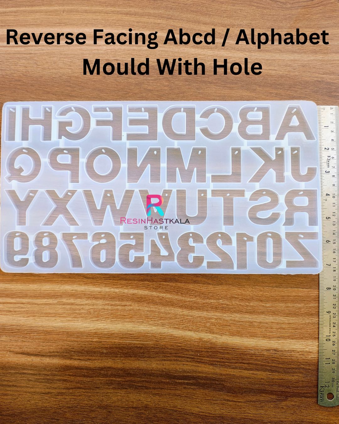 Reverse Abcd / Alphabet Mould With Hole