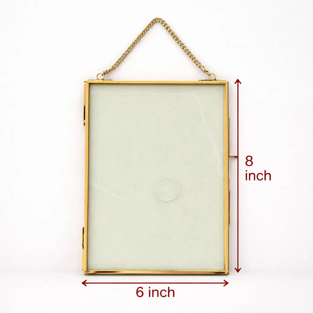 8×6 Inch Vintage Glass Frame for Photo & Crafts