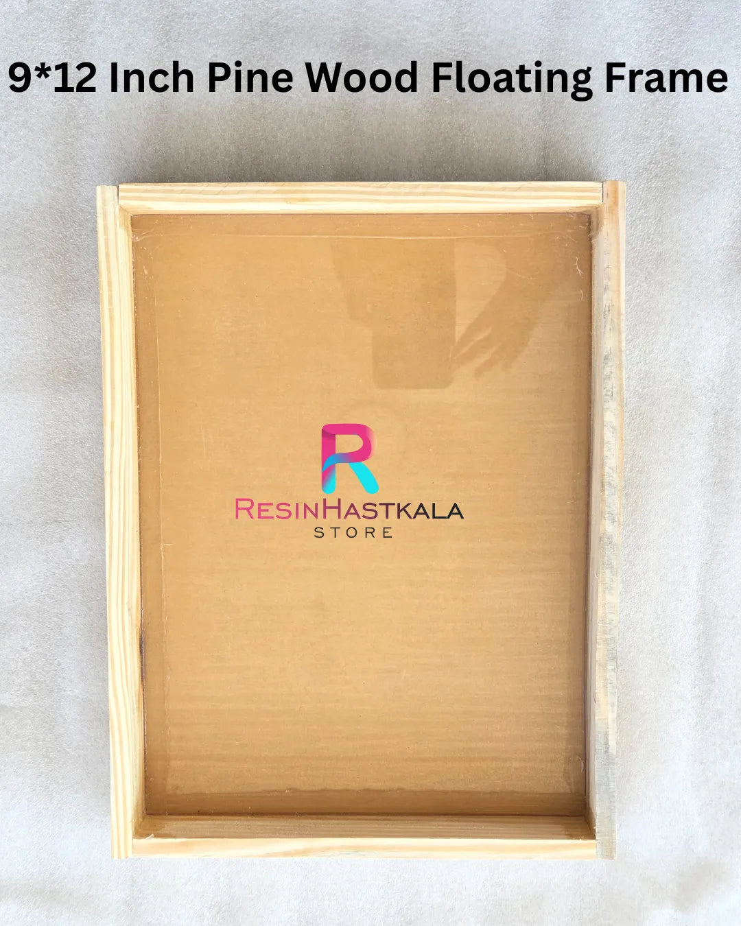 9*12 Inch Pine Wood Floating Frame with Transparent Acrylic Base – Varmala Preservation