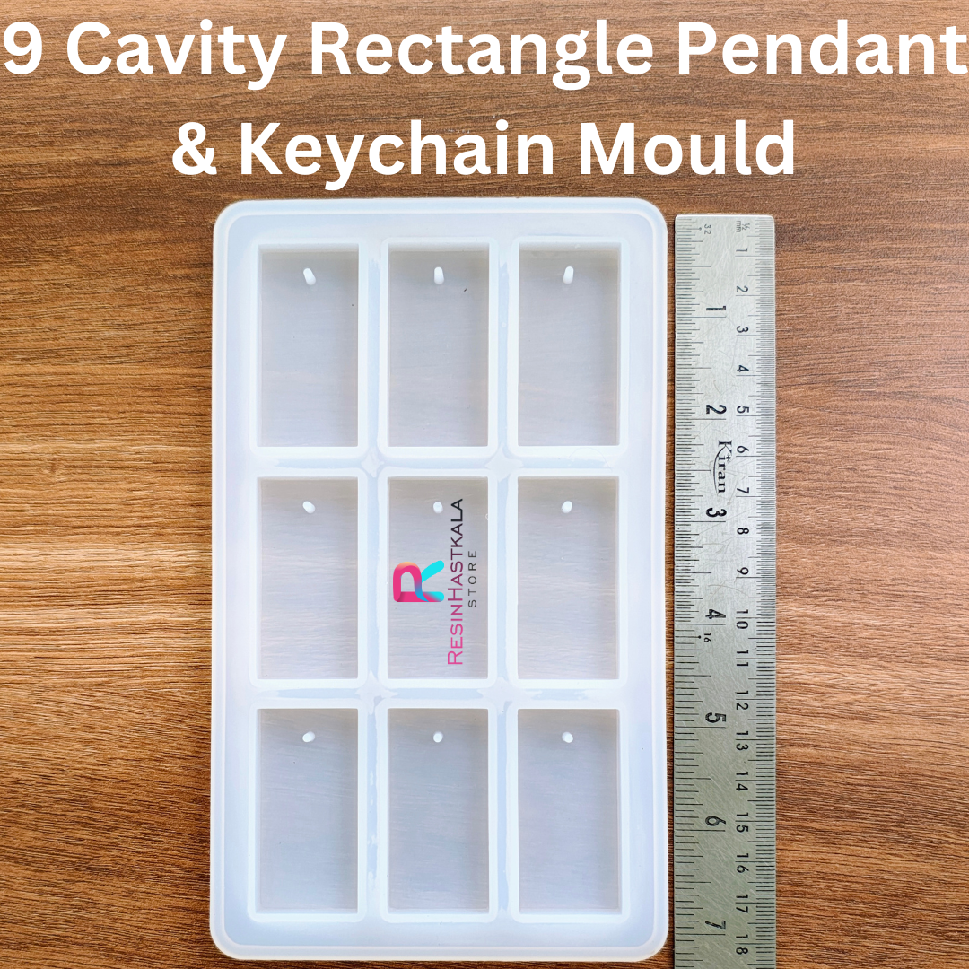 9 Cavity Rectangle Pendant & Keychain Mould