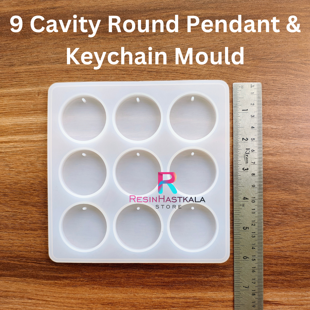 9 Cavity Round Pendant & Keychain Mould