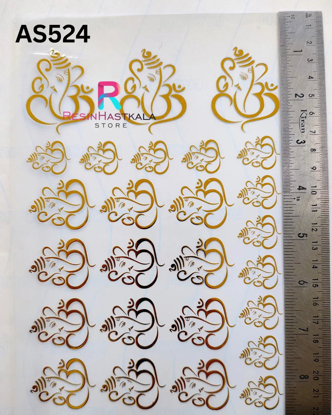 A5 Golden Embossed Insert Sheet (AS524)