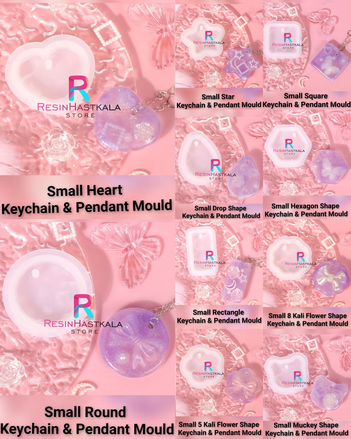 All 10 Small Keychain & Pendant Mould
