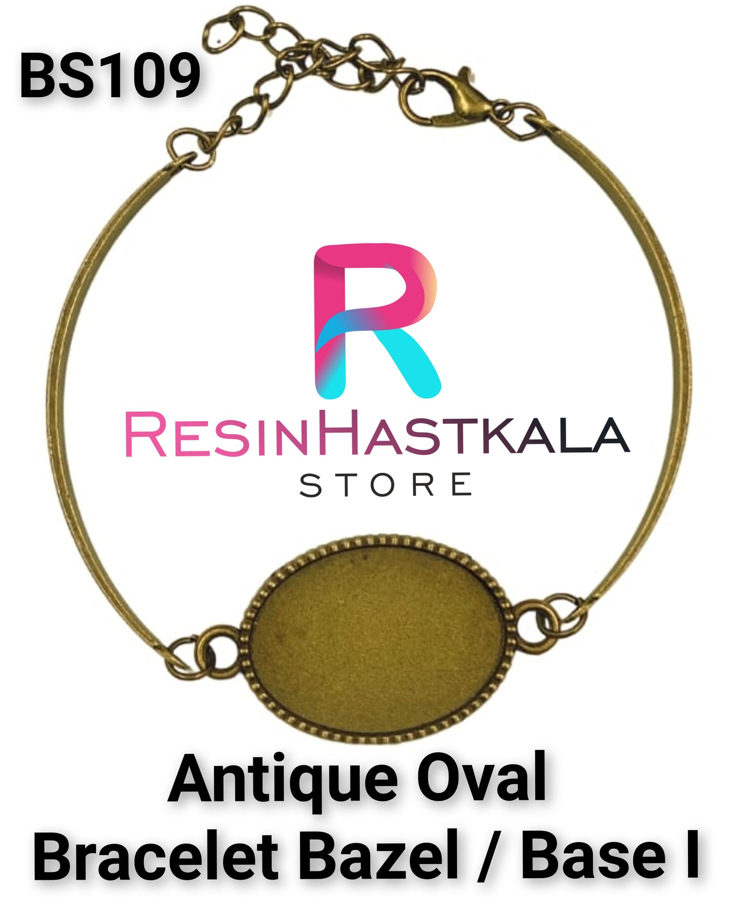 Antique Oval Bracelet Bazel Base I