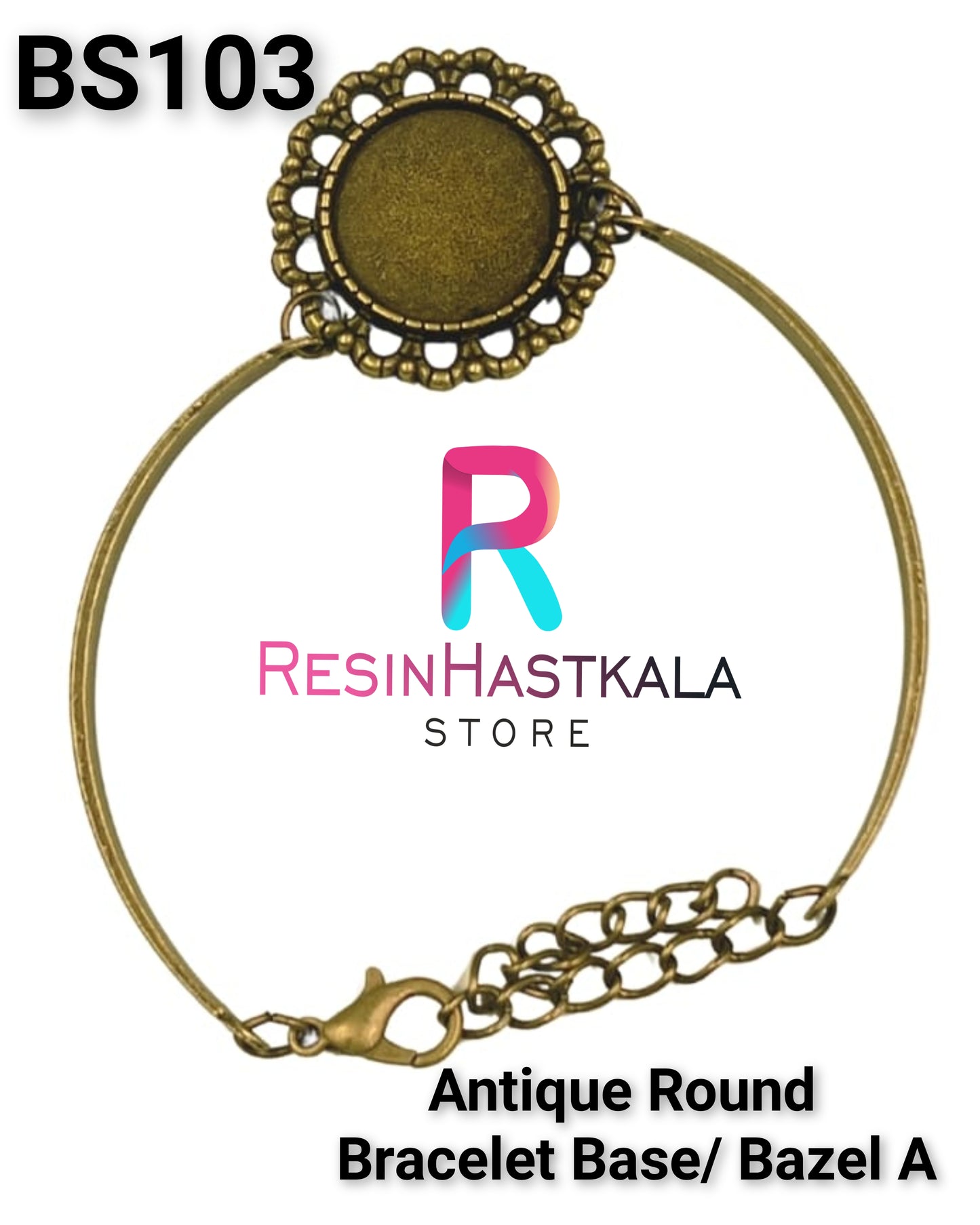 Antique Round Bracelet Bazel / Base A