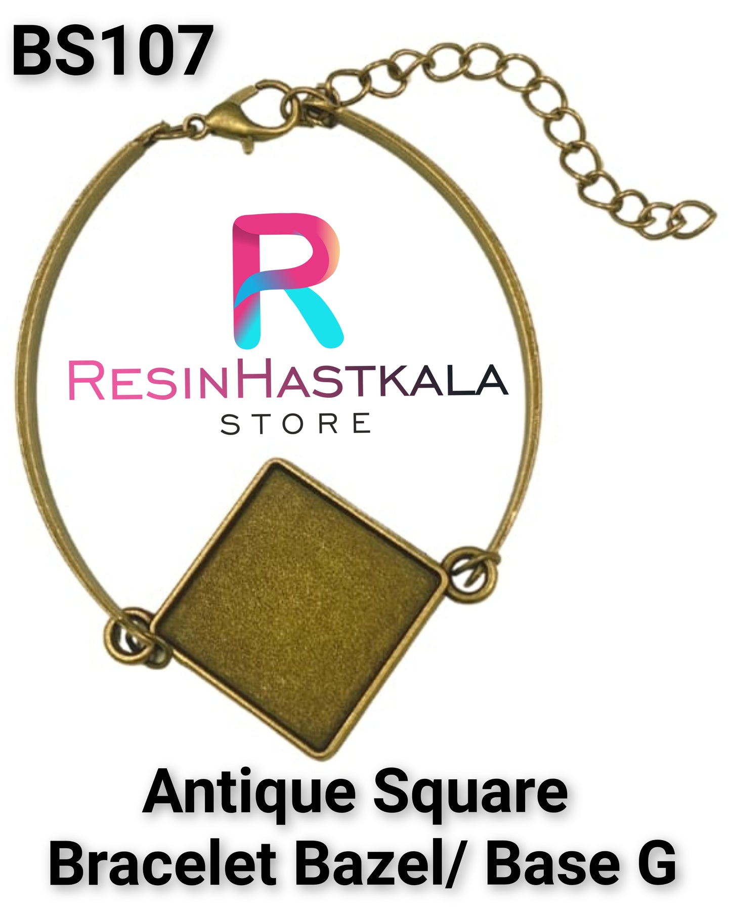 Antique Square Bracelet Bazel / Base G