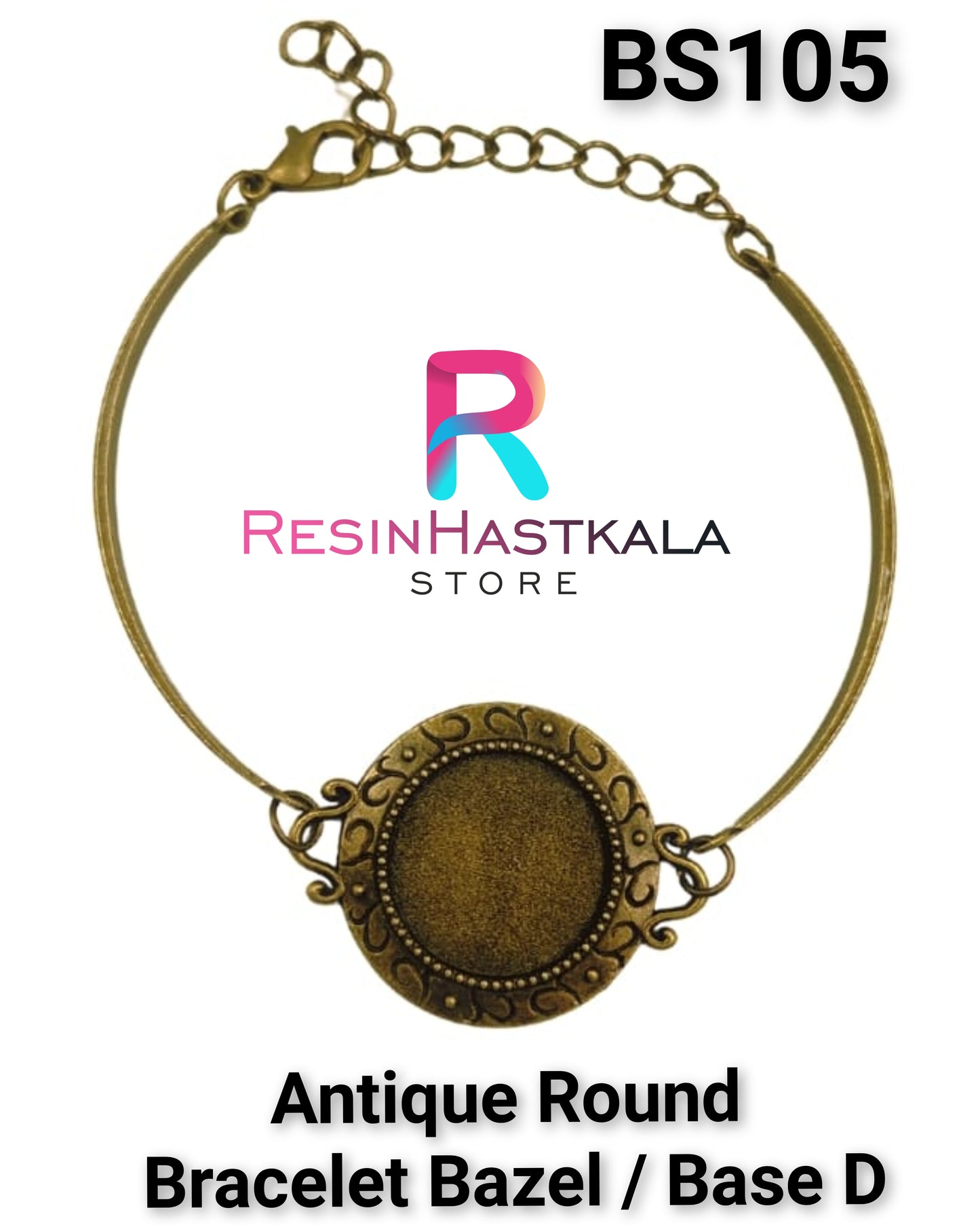 Antique Round Bracelet Bazel / Base D