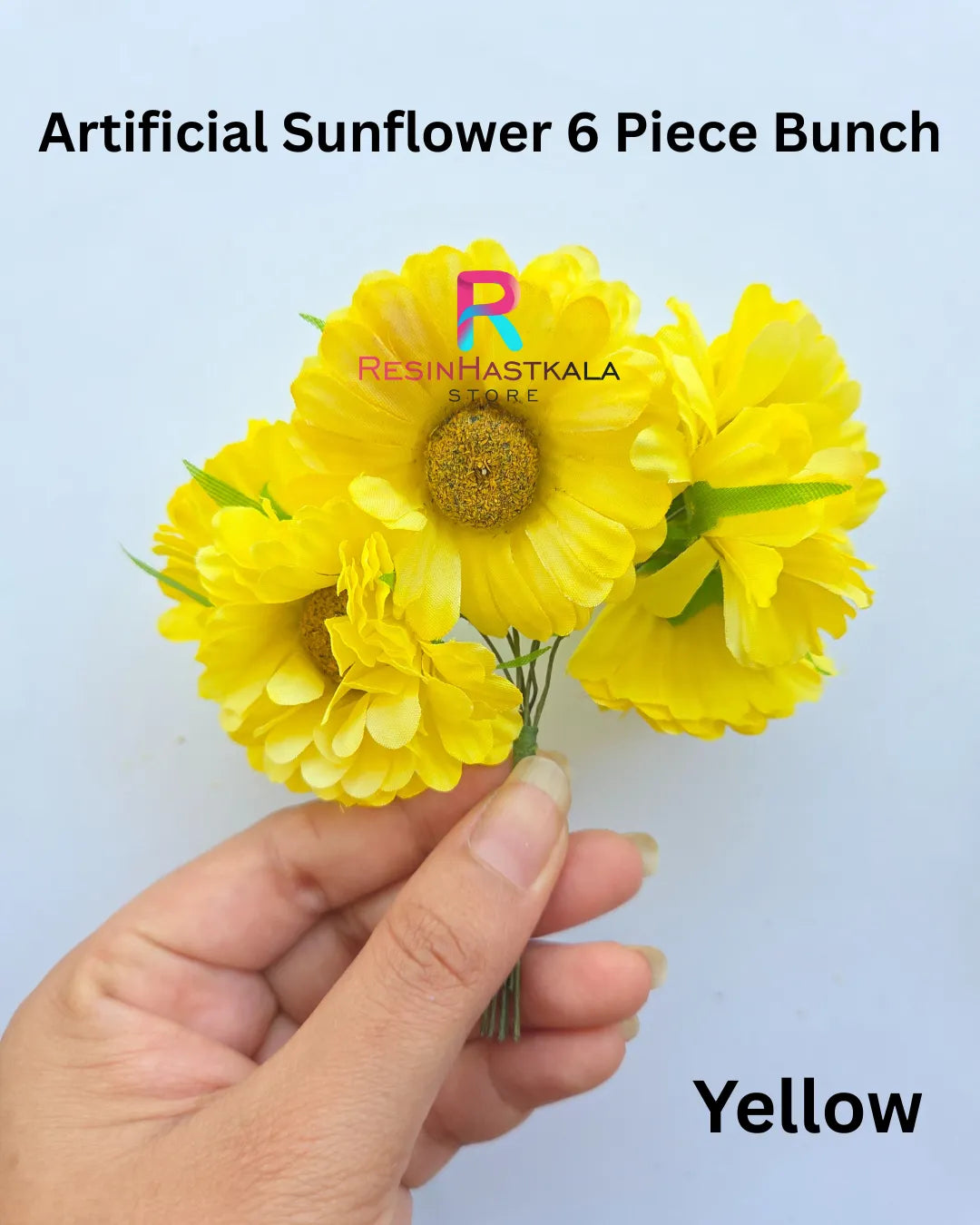 Artificial Sunflower 6 Piece Bunch - Yellow