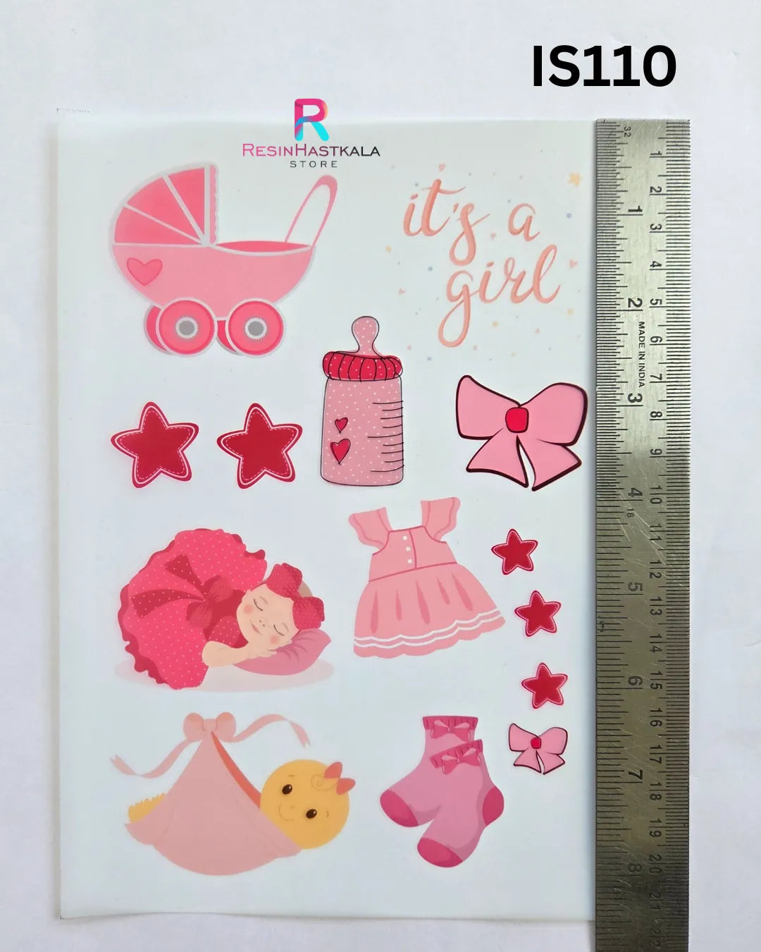 Baby Girl Details Insert Sheet – A5 Size (IS110)