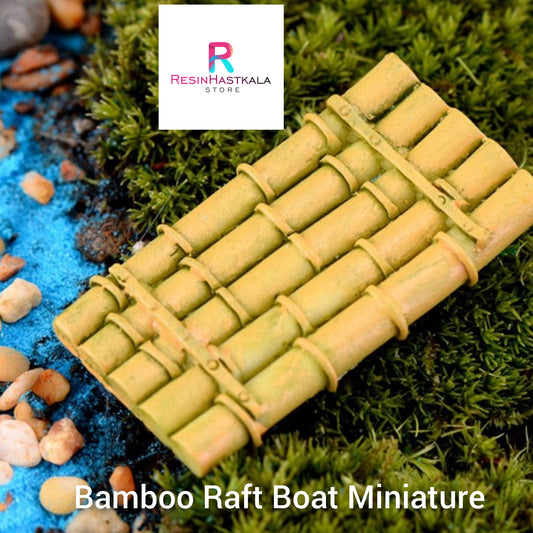 Bamboo Raft Boat Miniature