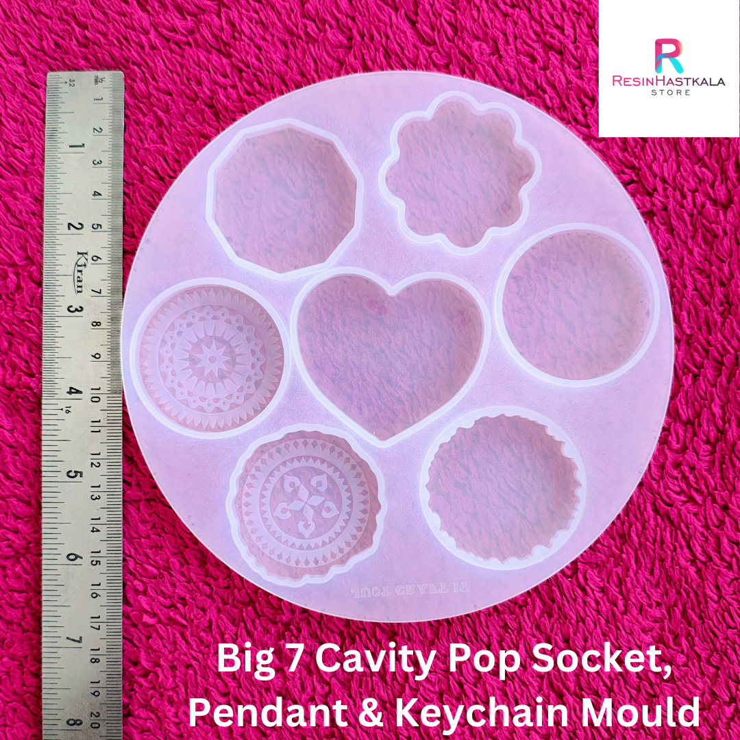Big 7 Cavity Pop Socket, Pendant & Keychain Mould