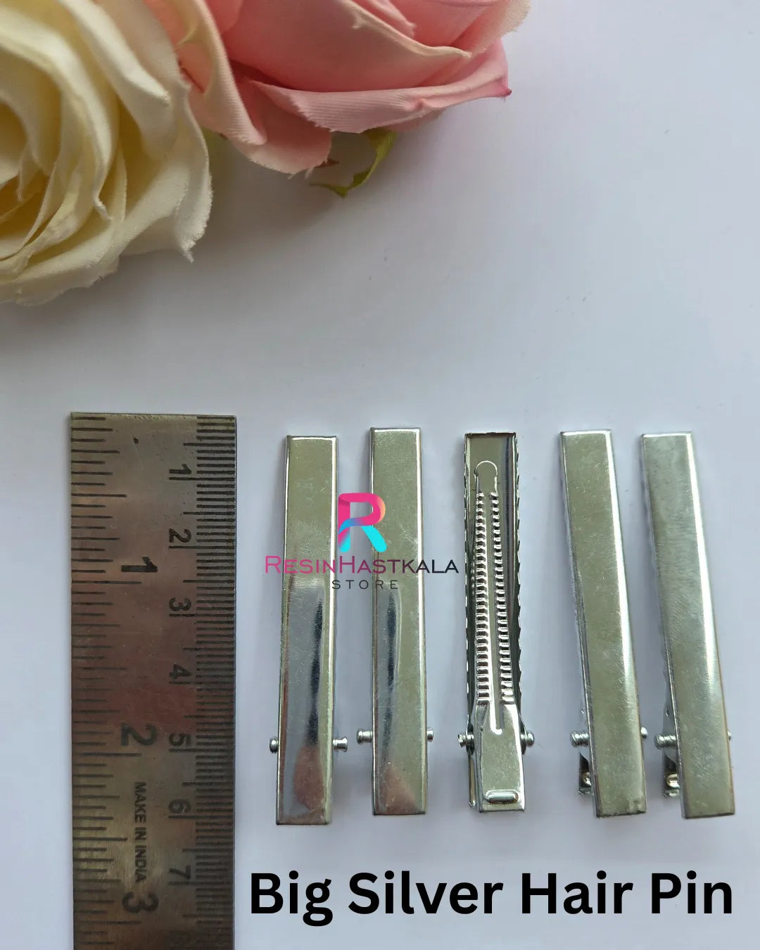 Big Silver Hair Pin (10 Piece)
