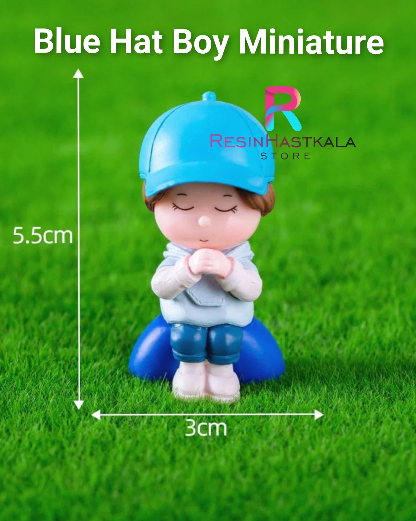 Blue Hat Boy Miniature