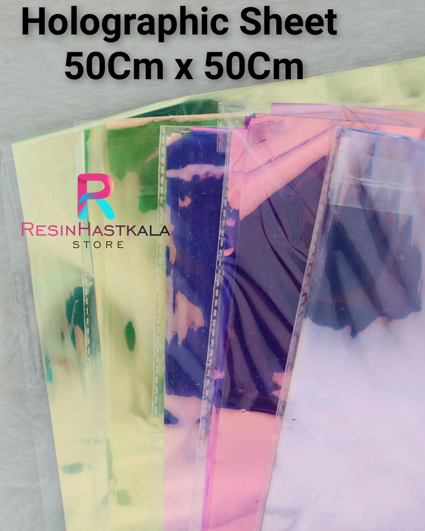 Blue Holographic Sheet 50 Cm x 50 Cm