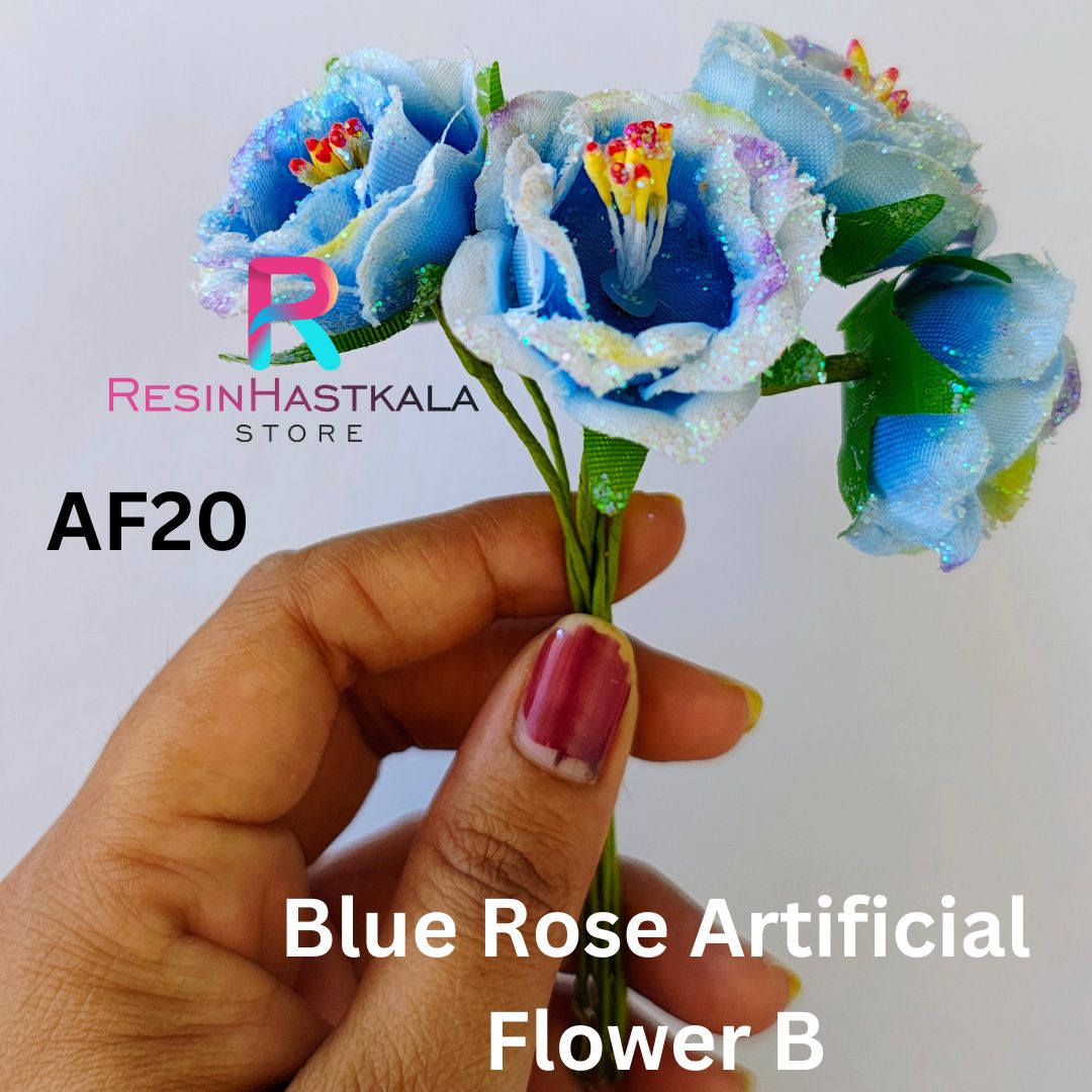 Blue Rose Artificial Flower B (6 Piece Per Bunch)