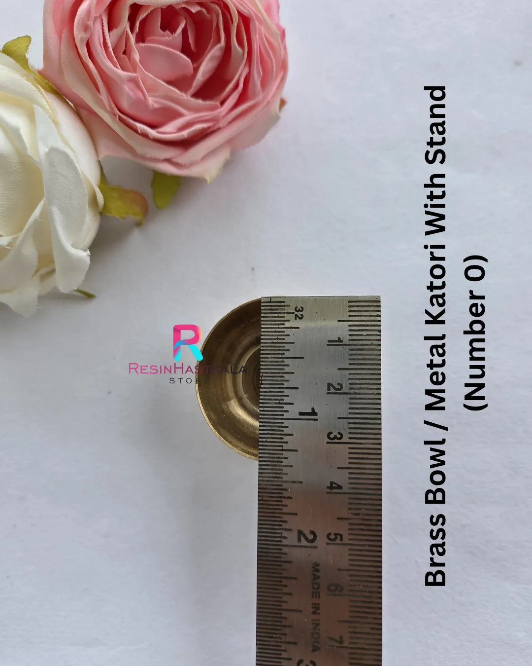 Brass Bowl / Metal Katori With Stand (Number 0)