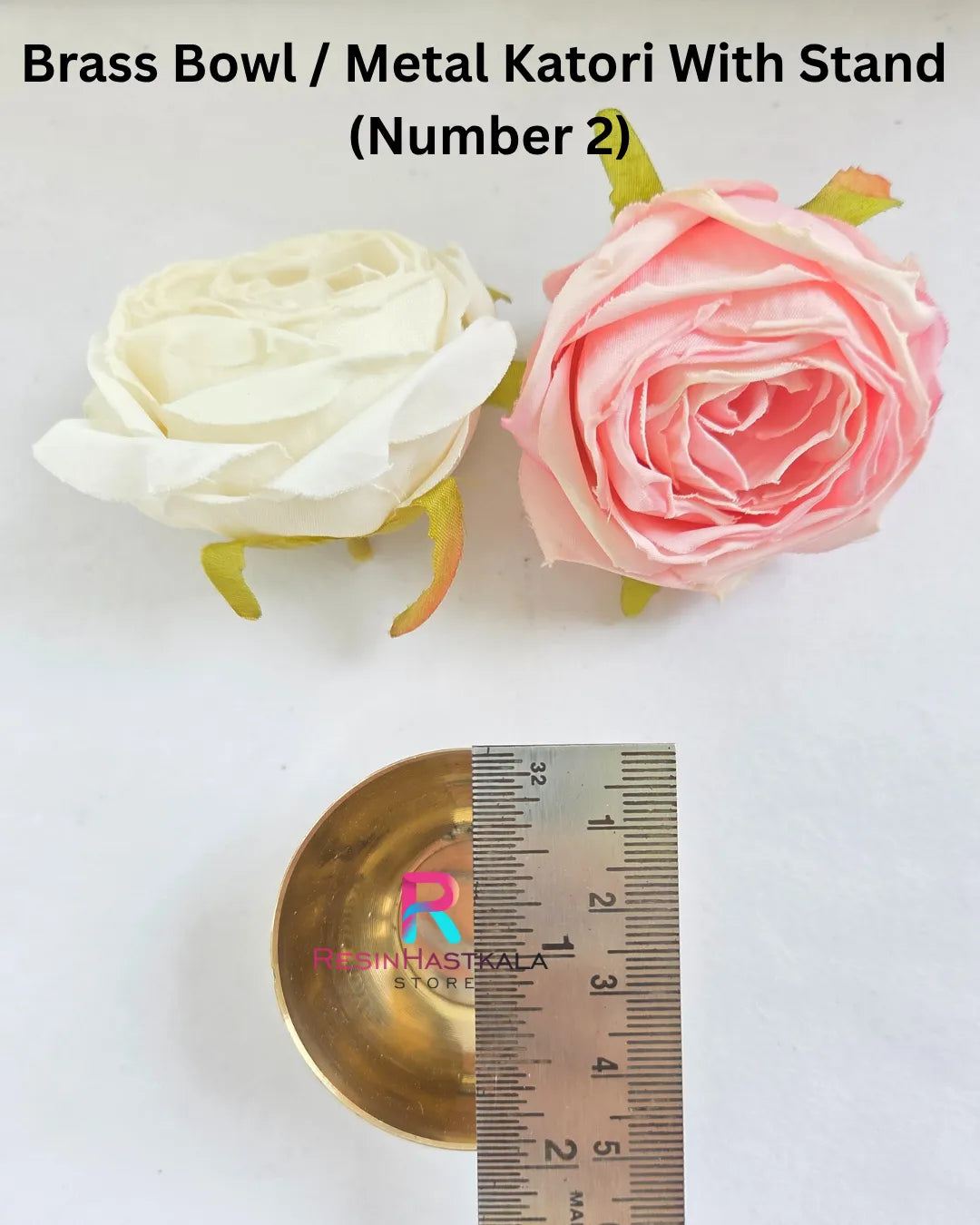 Brass Bowl / Metal Katori With Stand (Number 2)