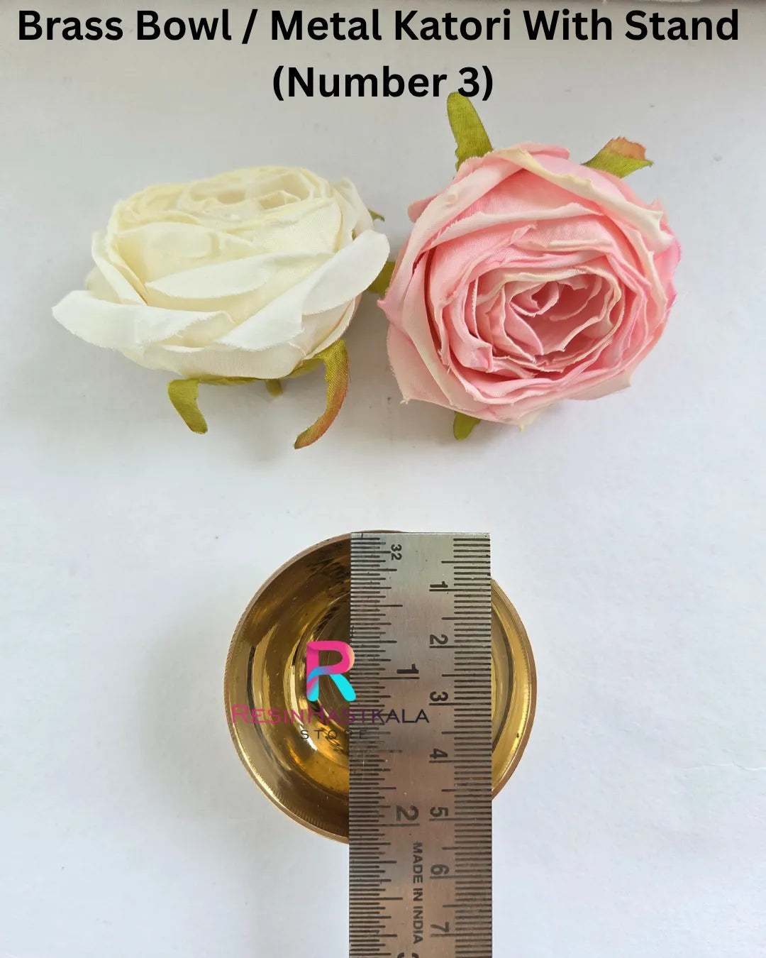 Brass Bowl / Metal Katori With Stand (Number 3)