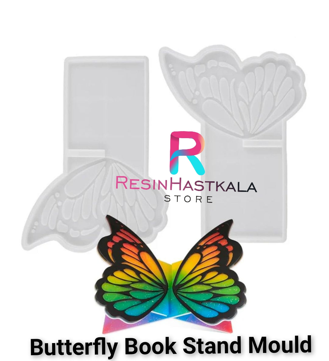 Butterfly Book Stand Mould (Set of 2)