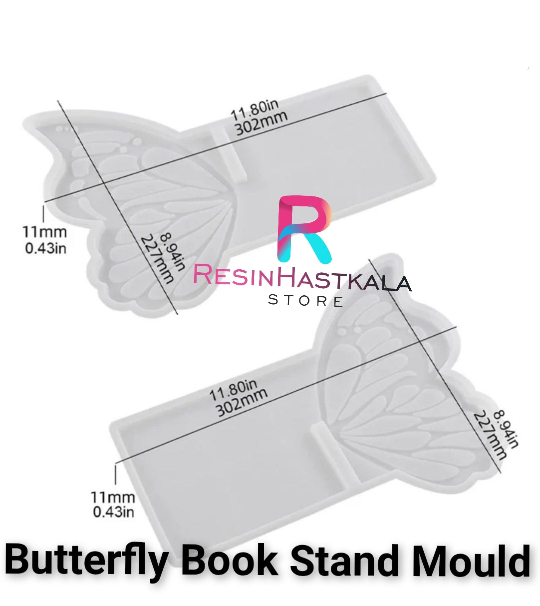 Butterfly Book Stand Mould (Set of 2)