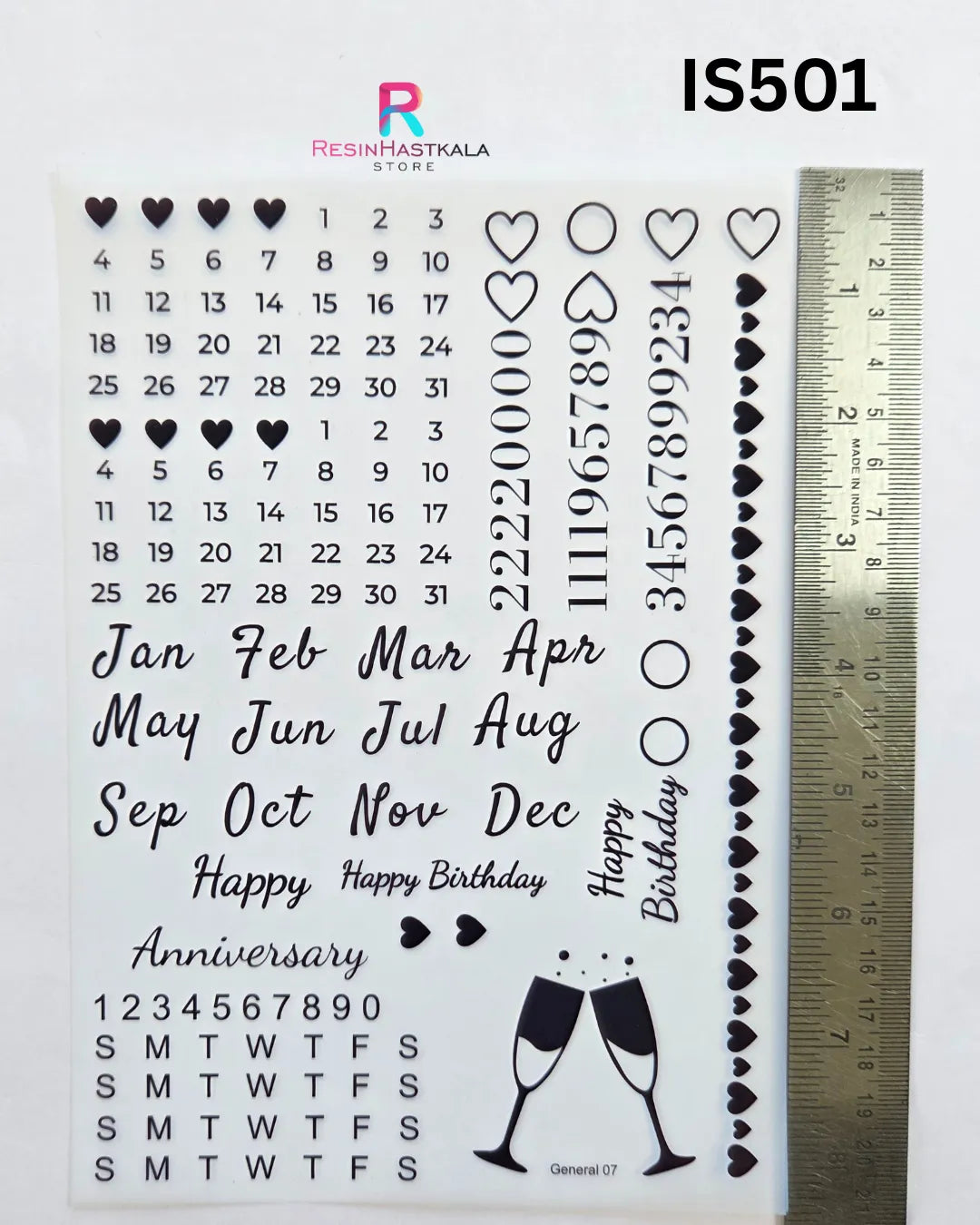 Calendar Insert Sheet – A5 Size (IS501)