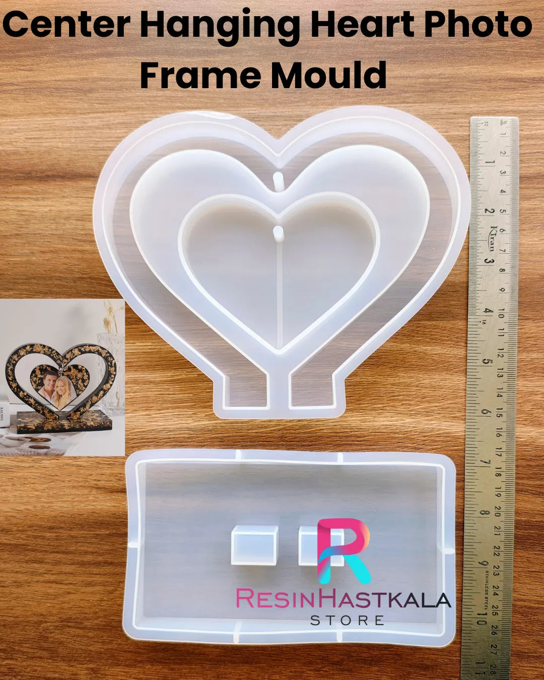 Center Hanging Heart Photo Frame Mould