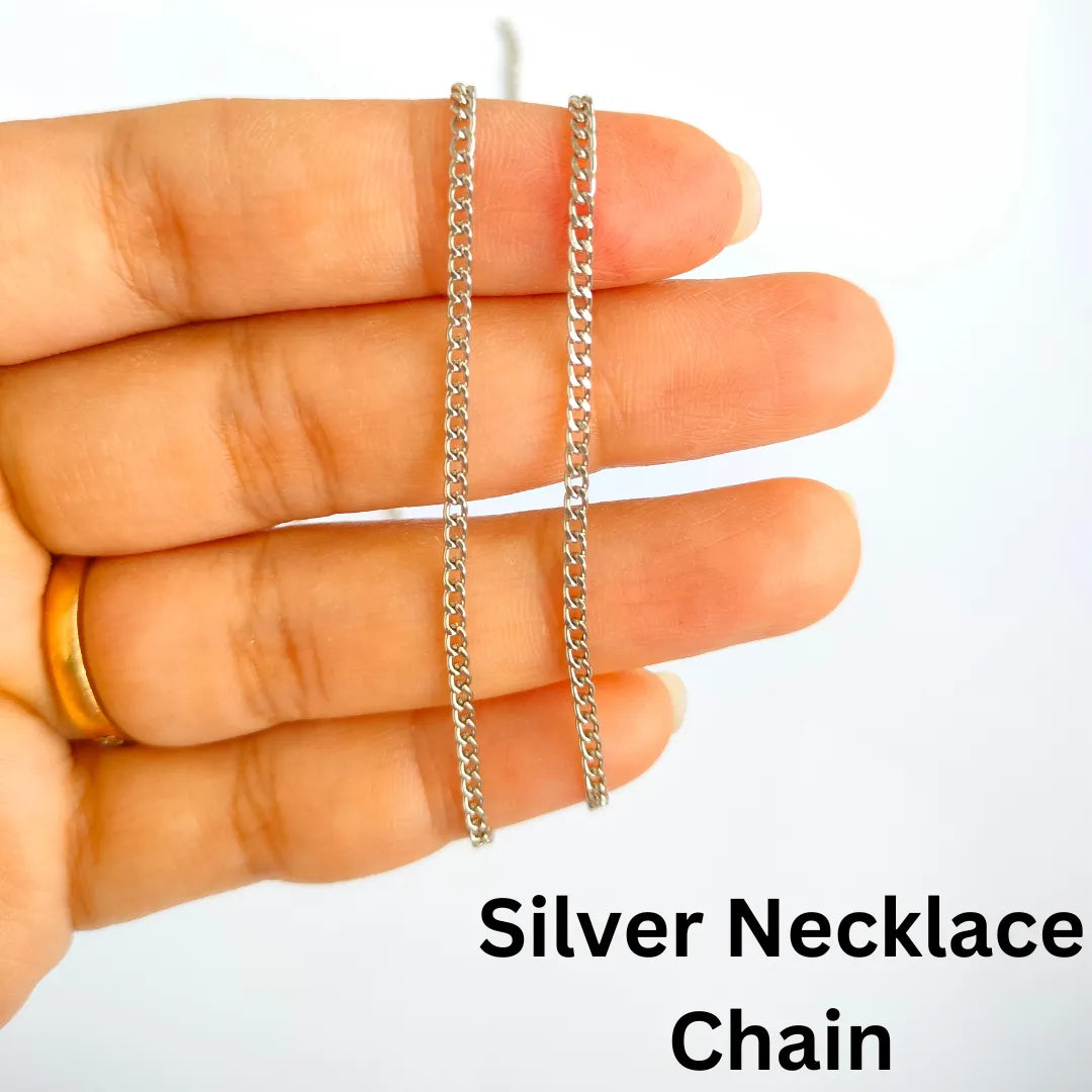 Silver Chain For Necklace Without Hook