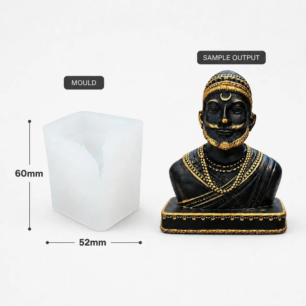 Chhatrapati Shivaji Maharaj Mould for Resin Art, Concrete Art