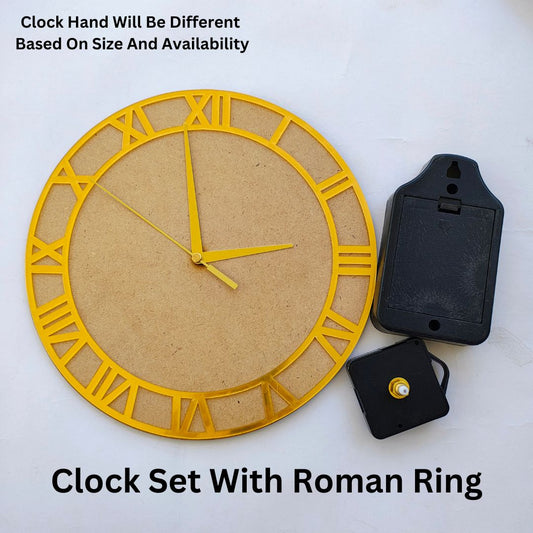 Golden Clock Set With Roman Ring