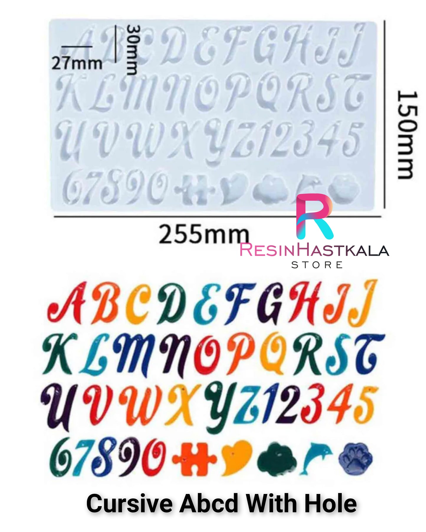 Cursive Alphabet / Abcd With Hole