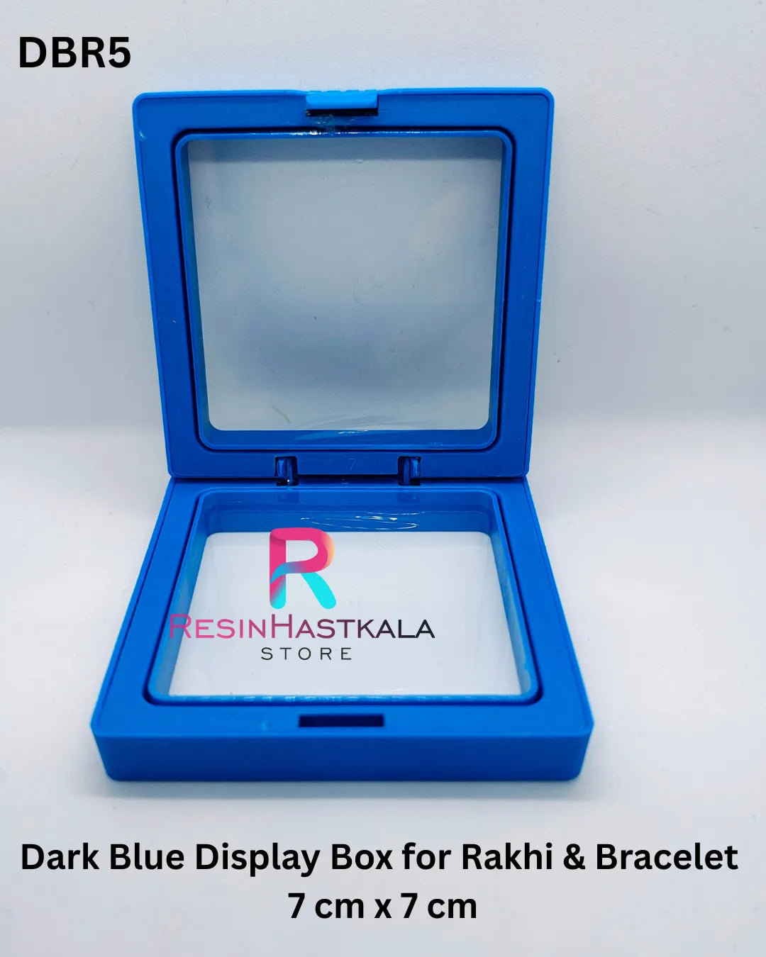 Dark Blue Display Box for Rakhi & Bracelet & Jewellery (7 cm x 7 cm)