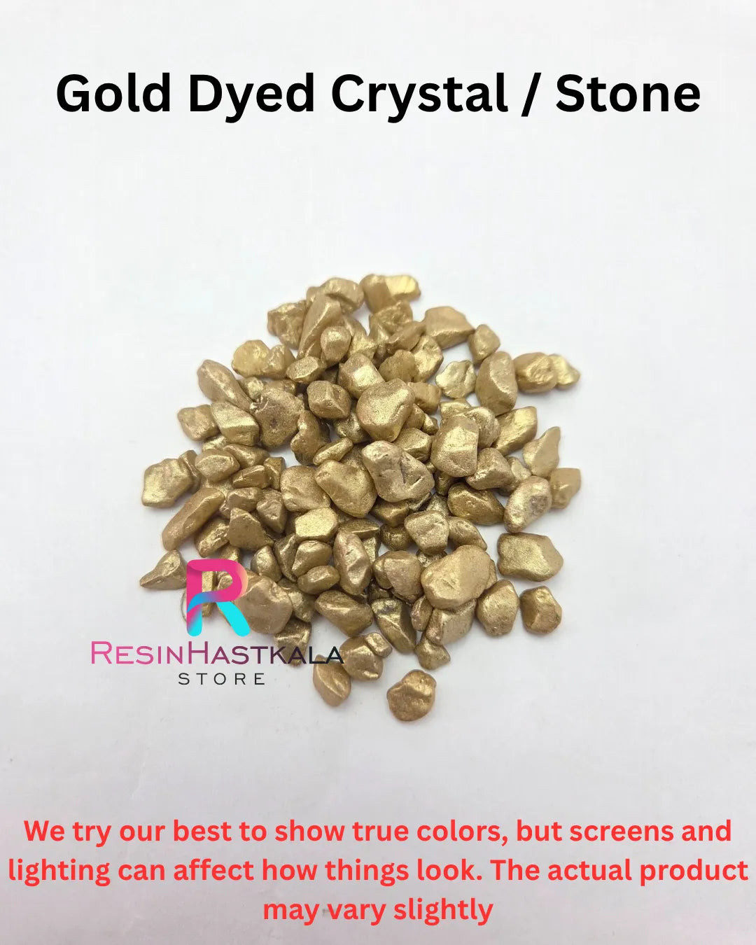 Dark Gold Dyed Crystal / Stone
