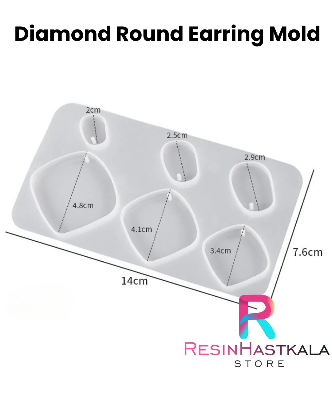Diamond Round Earring Mould