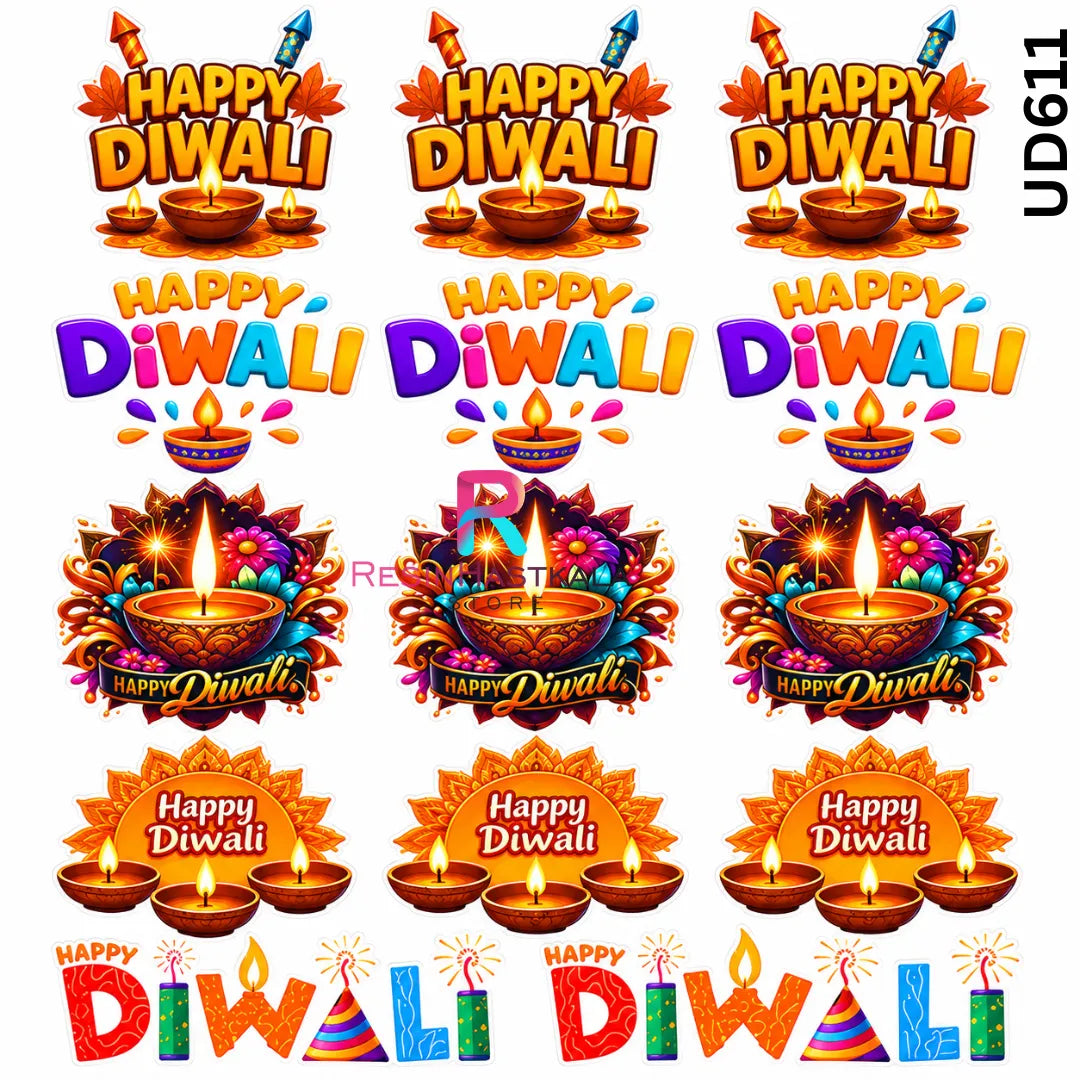Diwali UV DTF Sticker โ A6 Size | UD611