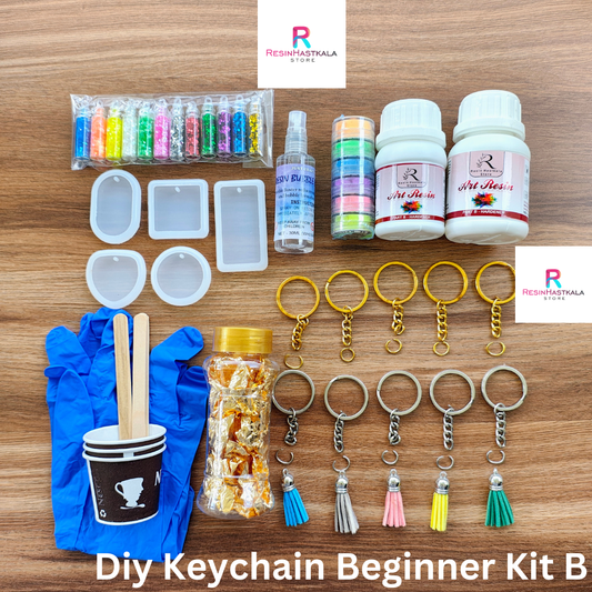 Diy Keychain Beginner Resin Art Kit B