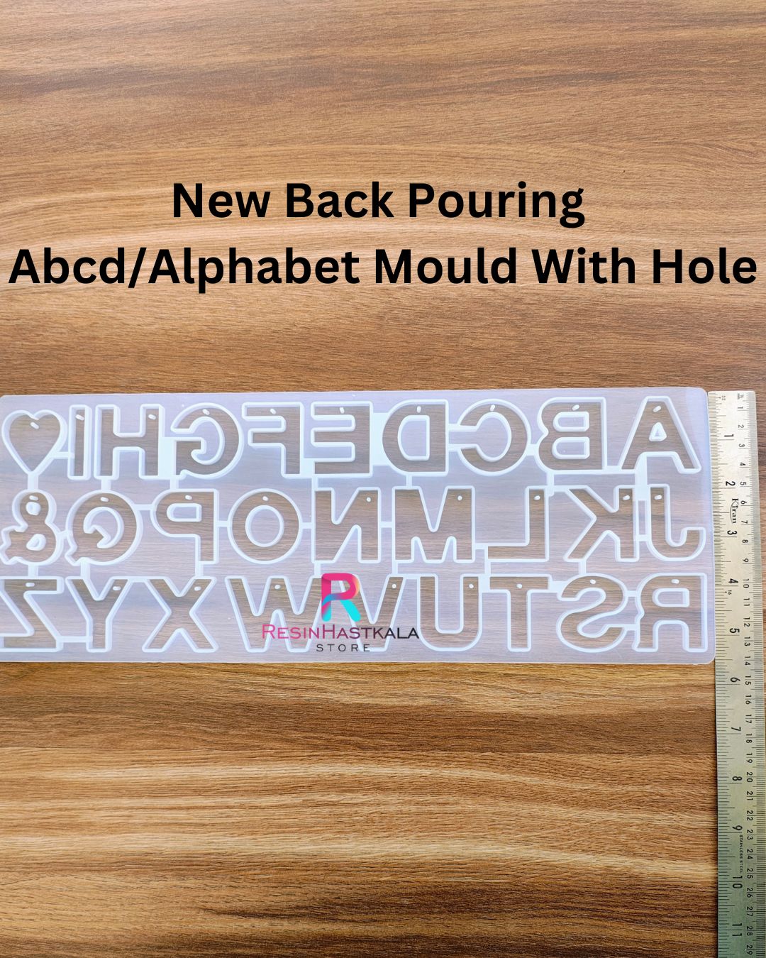 New Back Pouring Abcd / Alphabet Mould With Hole