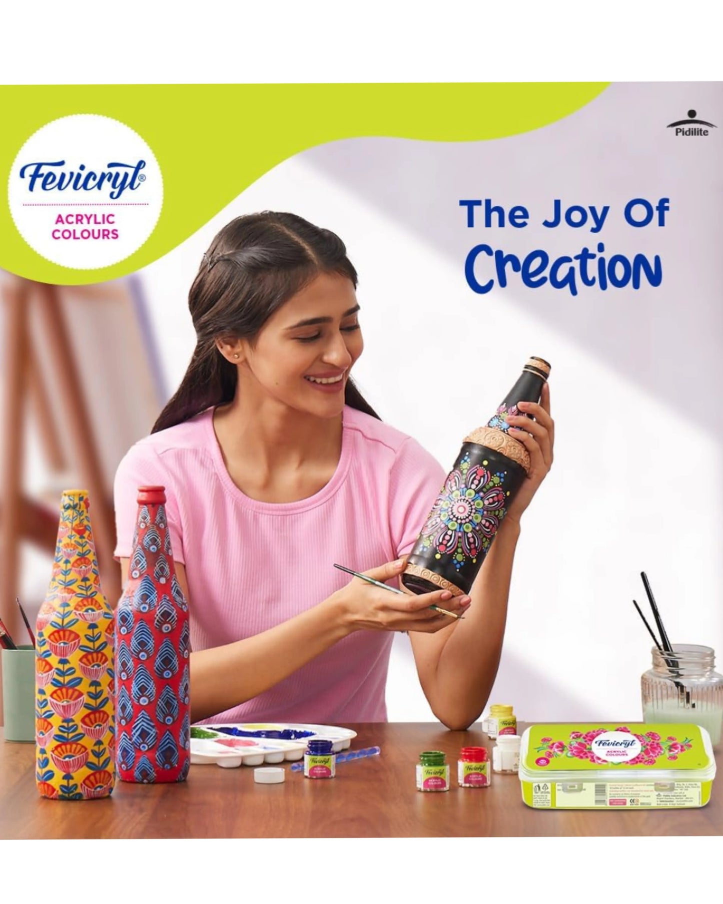 Fevicryl Acrylic Colour Sunflower Set | 10 Colour X 15ml