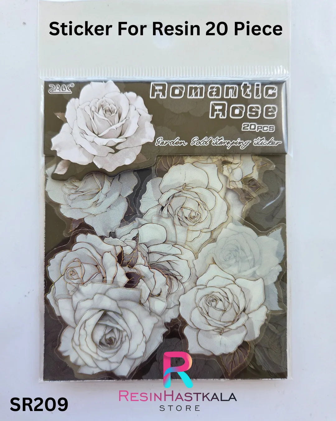 Flower Design Stickers for Resin – 20 Piece Set (SR209)