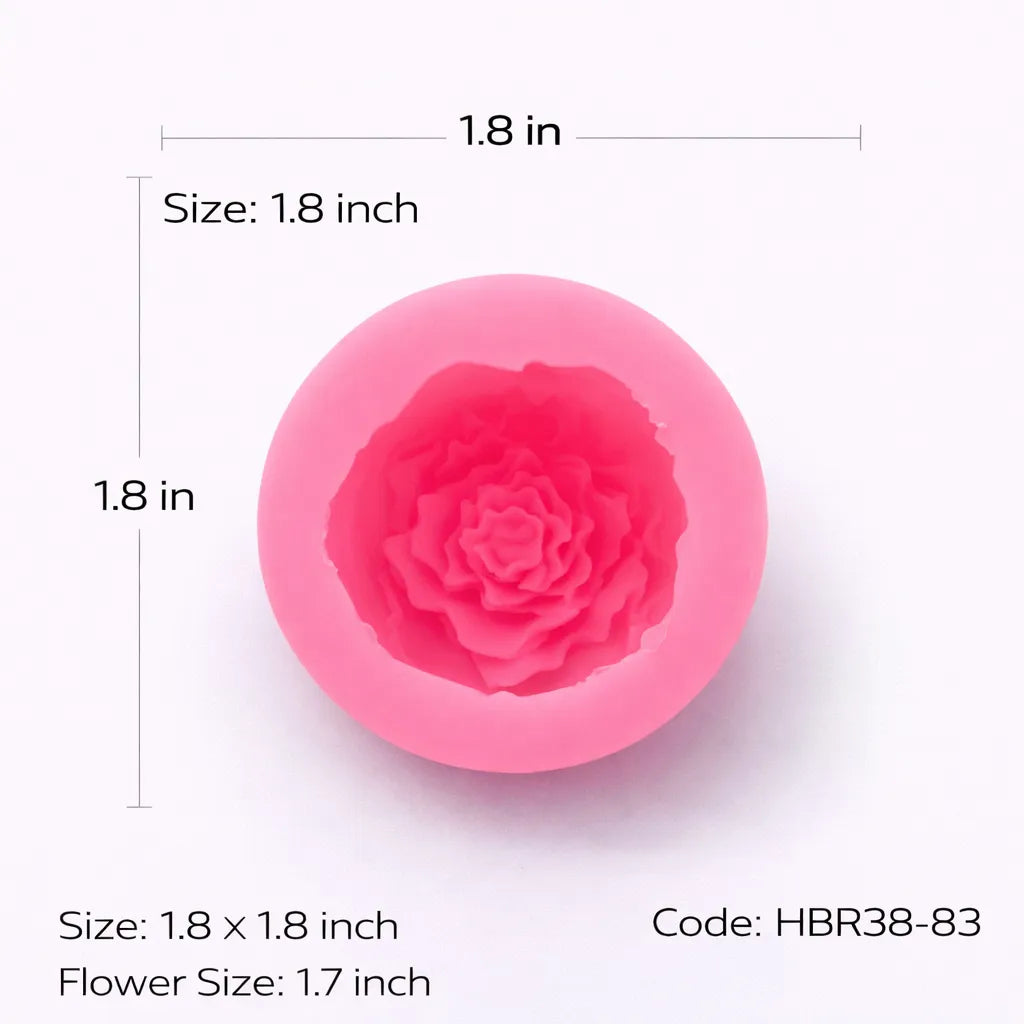 3D Rose Flower Candle Handmade Mould (HM0180)