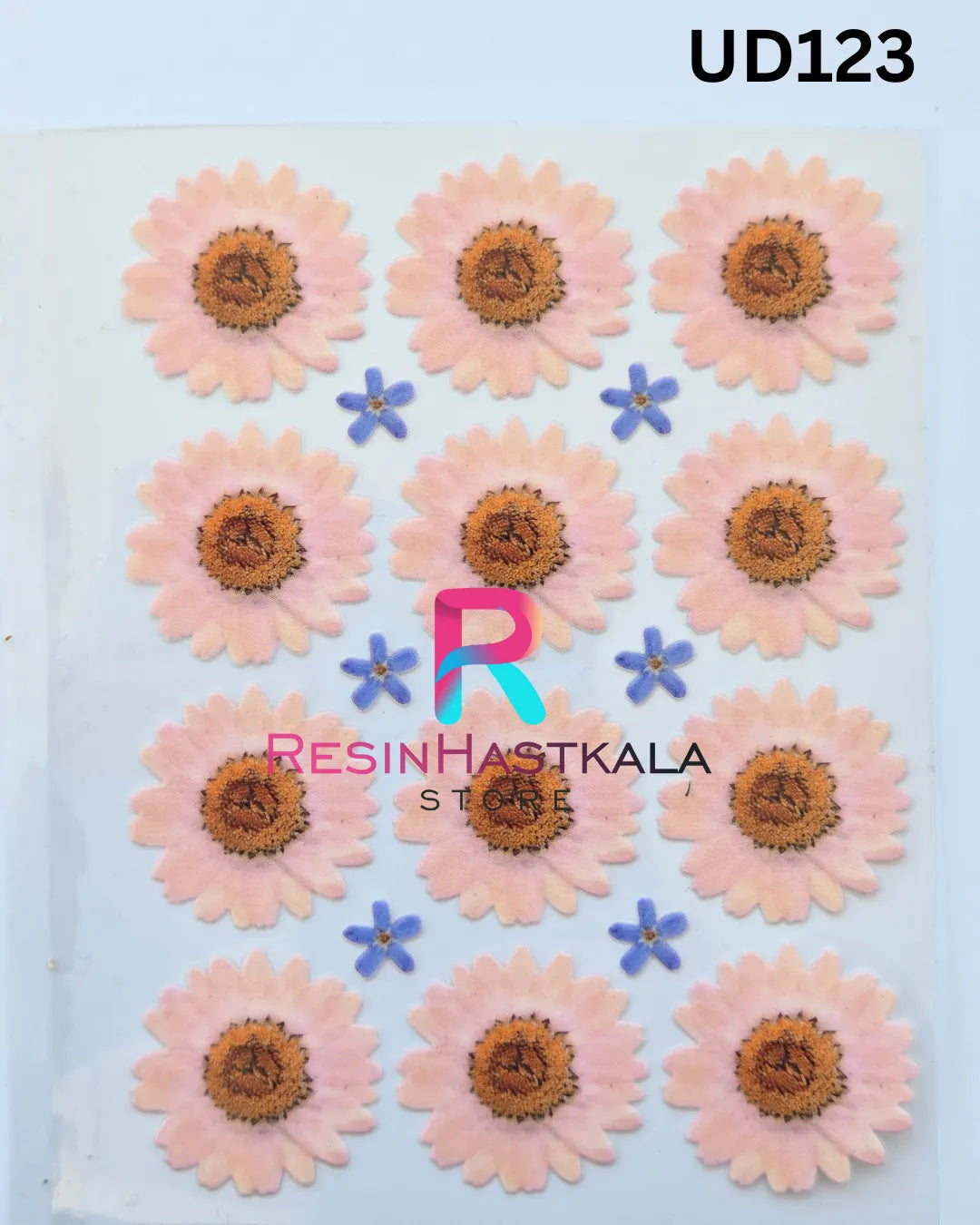 Flower UV DTF Sticker for Resin Art โ A6 Size (UD123)