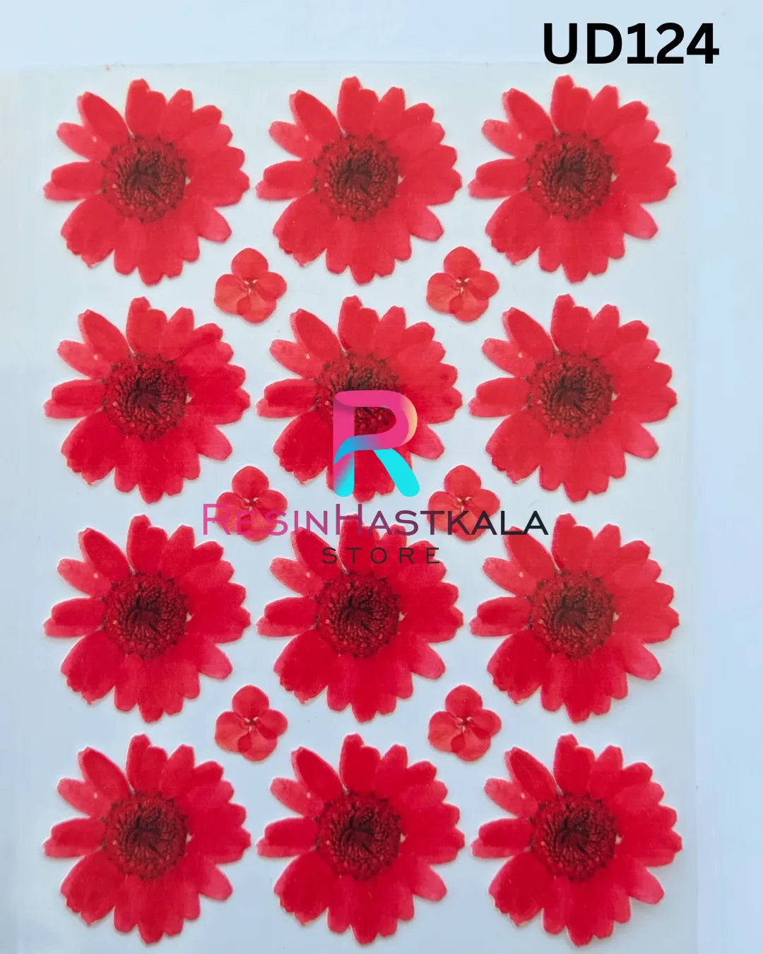 Flower UV DTF Sticker for Resin Art – A6 Size (UD124)