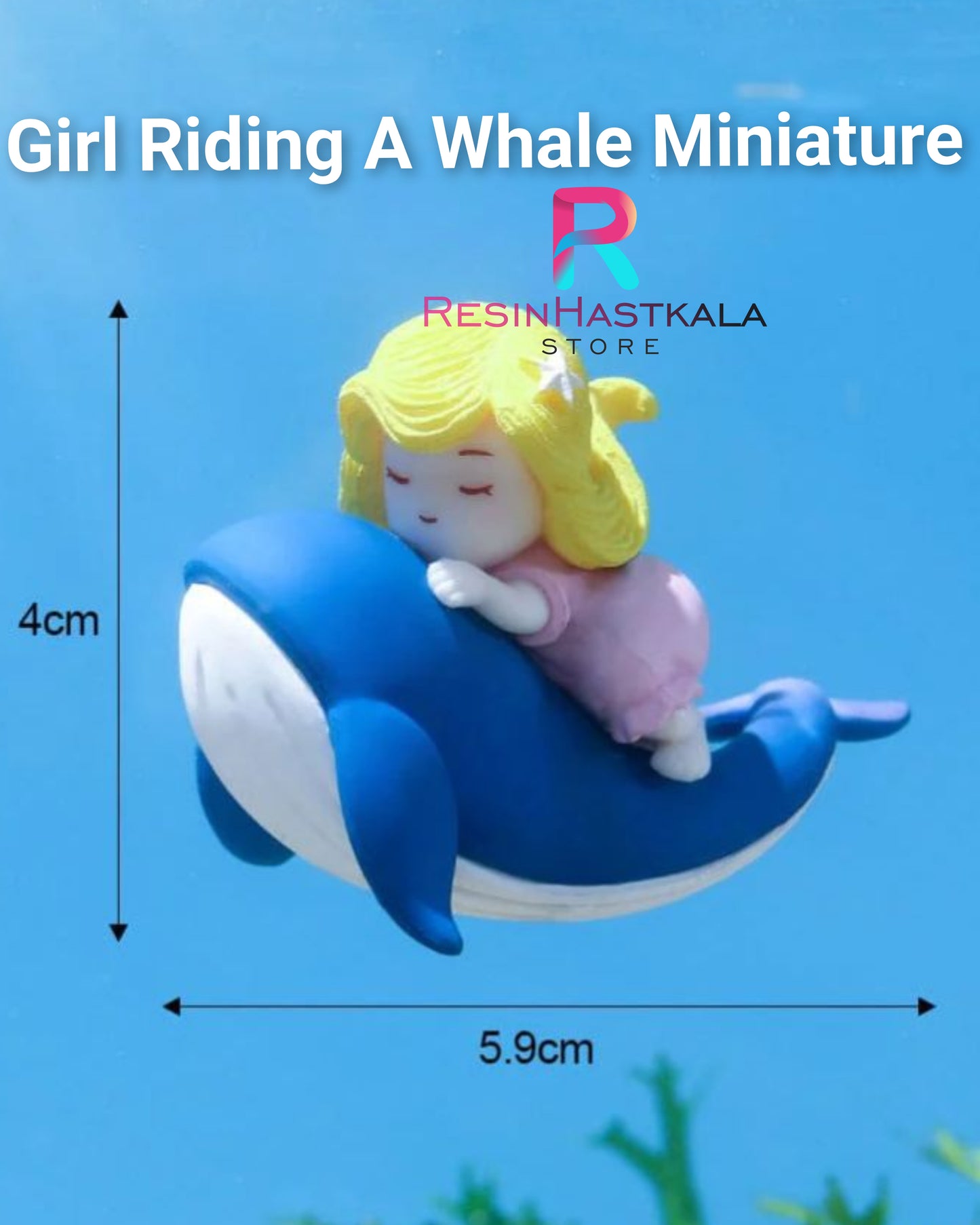 Girl Riding A Whale Miniature